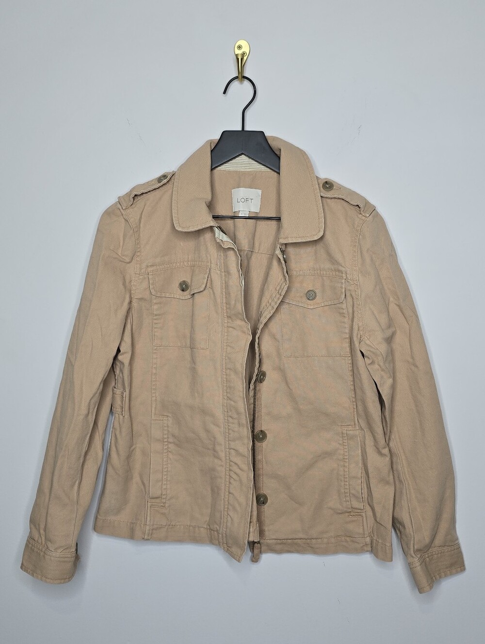 Ann Taylor Loft Utility Jacket Size Medium 100% Cotton